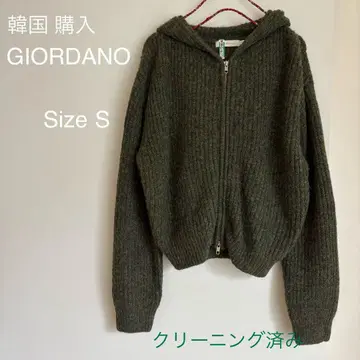 GIORDANO 조르다노 니트 후드티 그린 클리닝 완료 S