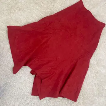 [ 새상품급 ] ESTNATION 디자인 스커트 레드 핑크 38 가죽