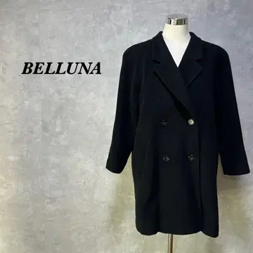 캐시미어 혼방 BELLUNA 체스터 코트 더블 블랙 L 2744