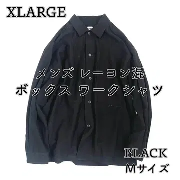 [ XLARGE ] 남성용 레이온 혼방 박스 워크 셔츠 BK M 사이즈