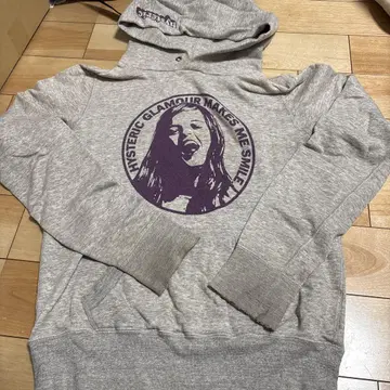 HYSTERIC GLAMOUR 그레이 프린트 후드티