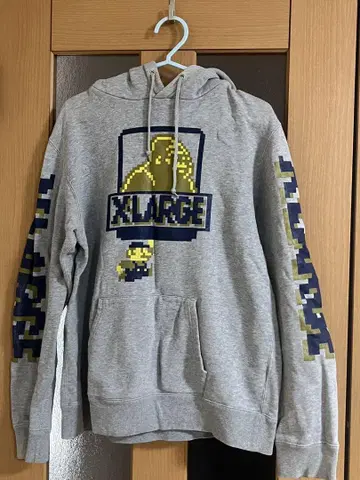 X-LARGE x SUPER MARIO 콜라보 후드티 그레이