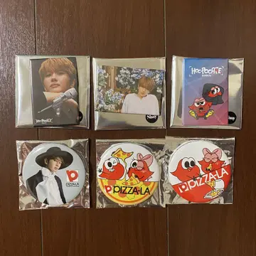 Nissy 캔뱃지 6개 세트 호카포카 카페 피자라
