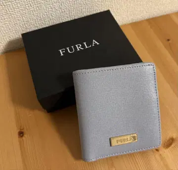 FURLA 라이트 블루 그레이 접이식 지갑