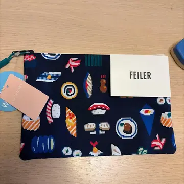 FEILER 스시 패턴 파우치 네이비