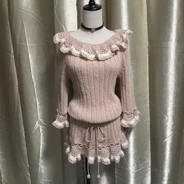 알바 로자 니트 원피스 헤이세이 갸루 y2k 페어리 그런지