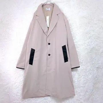 택 포함 새상품 베이지 테일러드 자켓 가죽 사용 M