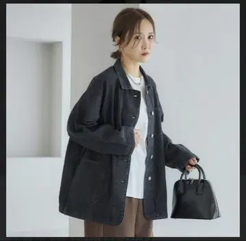 시마무라 다나카 리나 mysa closet 데님 커버올 L 사이즈 중블랙