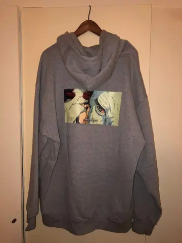 모노노케 히메 프린트 그레이 후드티