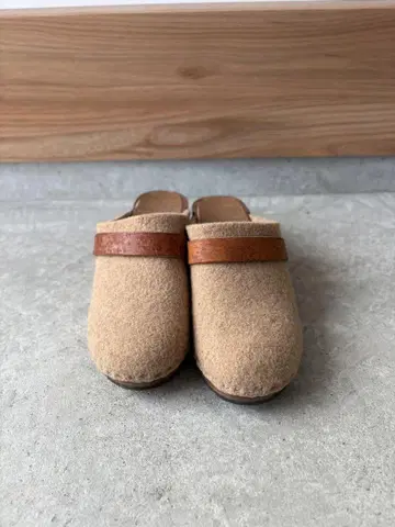 MOHEDA TOFFELN 울 가죽 사보 샌들 24cm