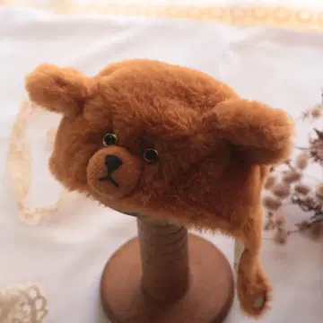 테디베어 같은 모자 곰돌이 귀 모자 곰 모자 브라이스 골드 아이 브라운