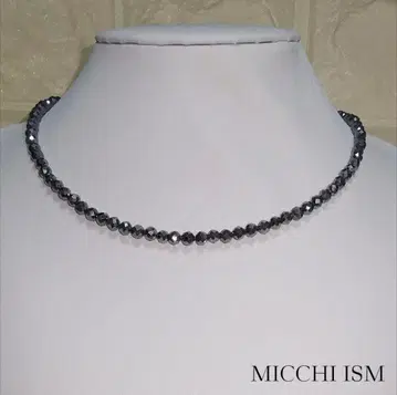 고급 테라헤르츠 원석 목걸이 심플 반짝이는 버튼 금장 장식 유행 4mm알