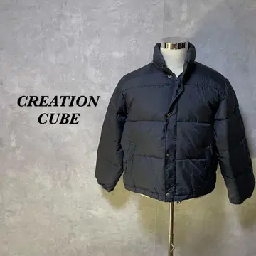 CREATION CUBE 다운 자켓 짧은 기장 나일론 네이비 2683