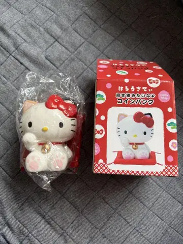 산리오 헬로키티 마네키네코 같은 코인 저금통 레트로