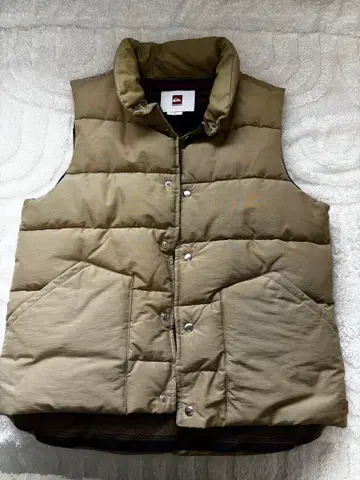 QUIKSILVER 다운 베스트 M 베이지