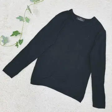 나노 유니버스 코튼 크루넥 니트 블랙 L