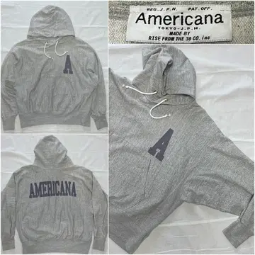 Americana 아메리카나 풀 오버 후드티 로고 와이드 소매