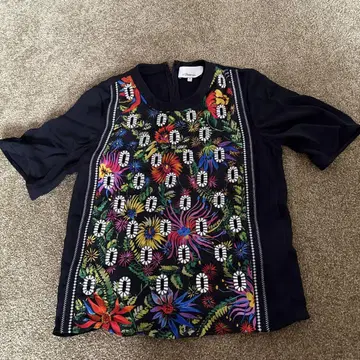 3.1 Phillip Lim 꽃무늬 자수 반팔 상의 사이즈 2