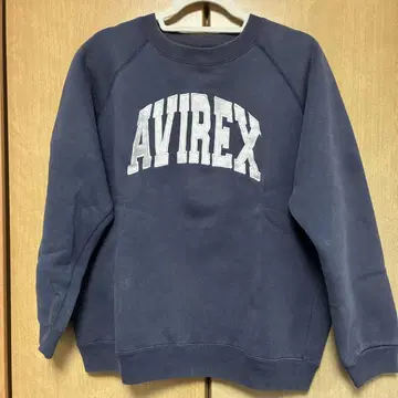 AVIREX 네이비 로고 맨투맨