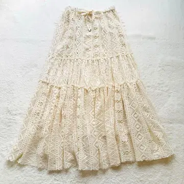 [새상품급] BEARDSLEY 비어즐리 레이스 캉캉 스커트 롱