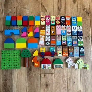 블록 라보 호빵맨 해피 블록 박스 100 플레이 시트 포함