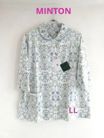 [민트] 와코루 카라 부착 앞 버튼 룸웨어 파자마 LL 홈웨어