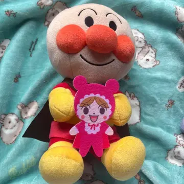 호빵맨과 세균맨 봉제 인형 세트