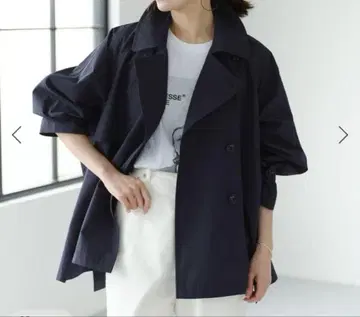 IENA 포플린 오버 숏코트 네이비 36