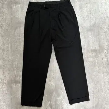 JOHN HENRY 투 턱 슬랙스 팬츠 블랙 (36/32)