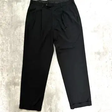 JOHN HENRY 투 턱 슬랙스 팬츠 블랙 (36/32)