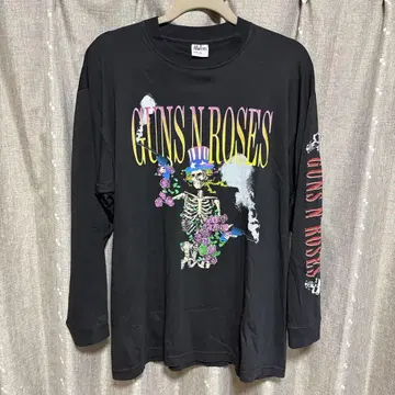 y101922 AirTees 티셔츠 롱티 GUNS N 블랙 XL