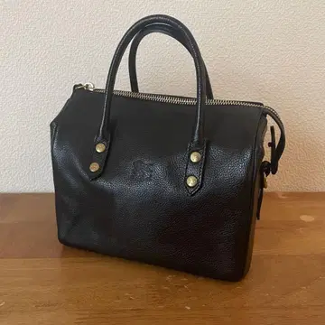 새상품급 일비종떼 가죽 미니 보스턴 숄더백 블랙