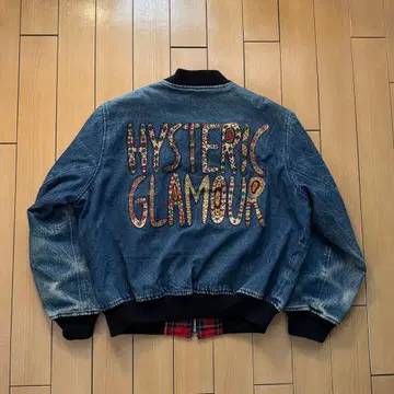80s HYSTERIC GLAMOUR 데님 봄버 자켓