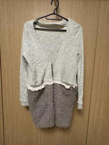 flower V넥 가디건 그레이 계열
