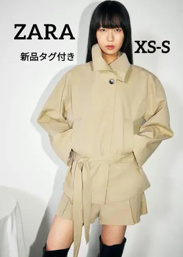 ZARA 벨트 포함 트렌치코트 XS-S 사이즈 새상품 택 포함