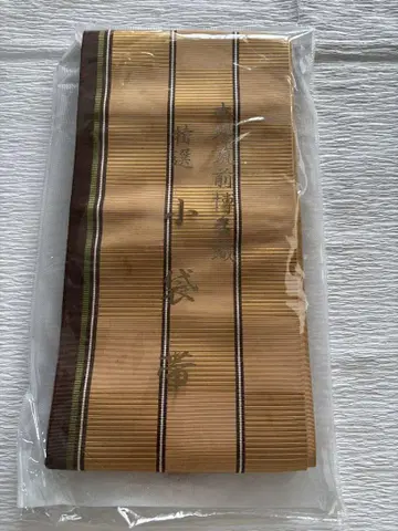 순수 실크 치쿠젠 하카타 반폭 오비