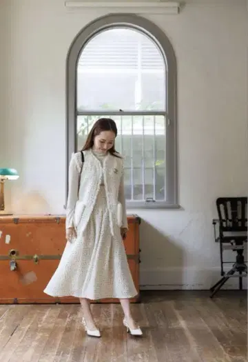 BLUELEA 블루레아 도트 트위드 스커트 34