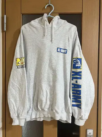 XLARGE 후드 부착 후드티 그레이
