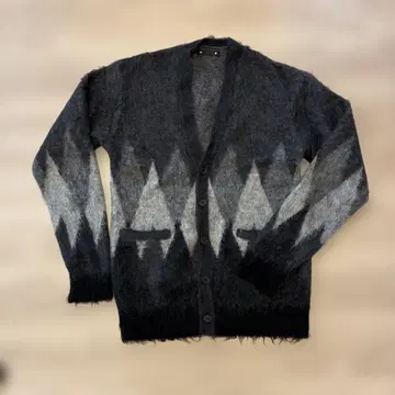 MINEDENIM KID MOHAIR ARGYLE CARDIGAN