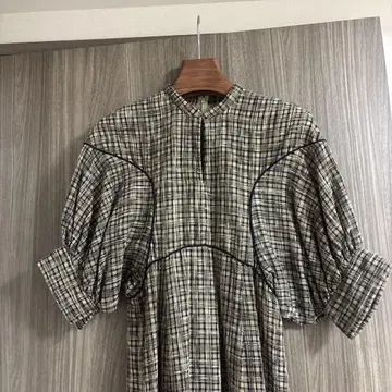 클라네 clane 체크 파이핑 원피스