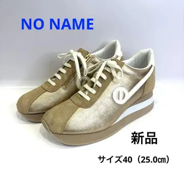 NO NAME 스웨이드 지퍼 스니커즈 골드