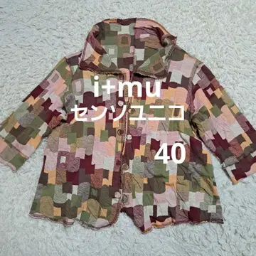 i+mu 멀티 컬러 볼레로 겉옷 가디건 사이즈 L