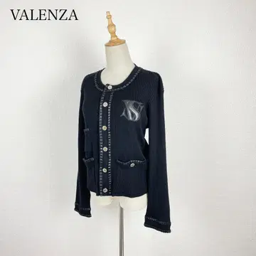 VALENZA SPORTS 가죽 사용 니트 가디건