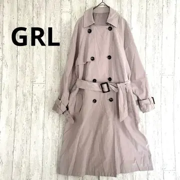 그레일 GRL 트렌치코트 [ M ] 아우터 겉옷 벨트 포함 핑크 베이지