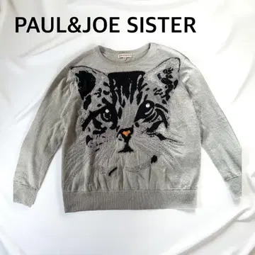 PAUL&JOE SISTER 고양이 디자인 니트 스웨터 사이즈 1 M