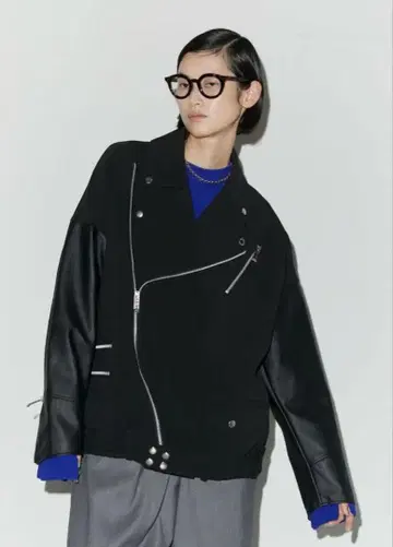UN3D. COMBI BIG RIDERS 블랙 자켓