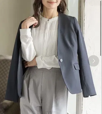 노카라 자켓 그레이 S