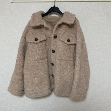 베이지 플리스 자켓
