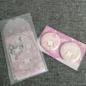 화이트 딸기 티타임 마이멜로디 캔뱃지 카드 케이스