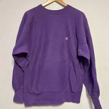 Champion 퍼플 리버스 위브 USA 페이드 90s